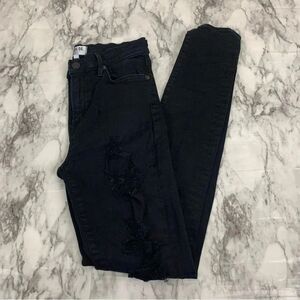 AGOLDE Black Distressed Skinny jeans Denim size 26 high rise